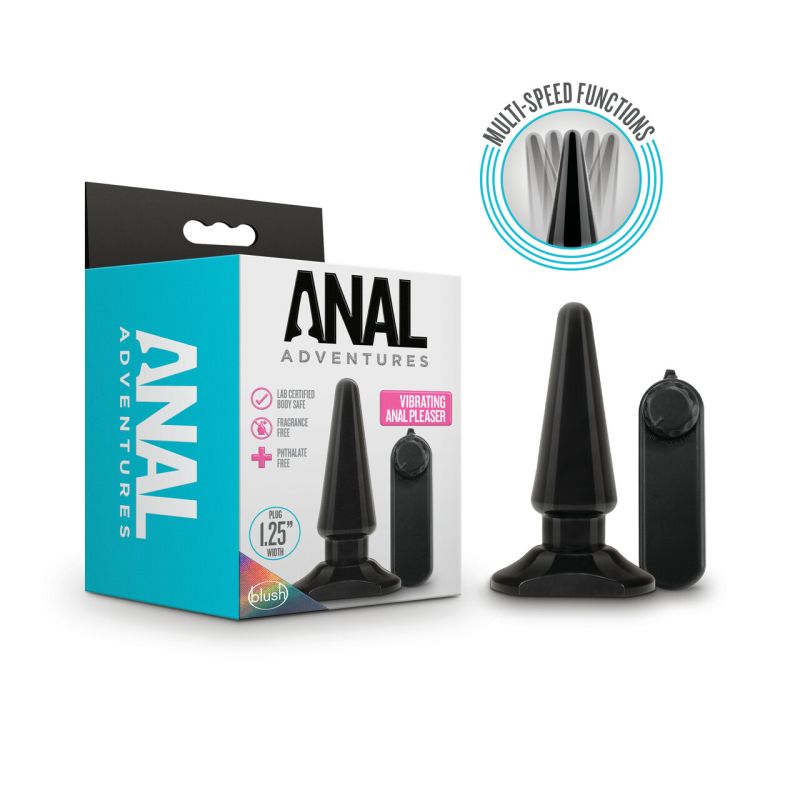 Anal Adventures Basic Vibrating Anal Pleaser w Remote - One Stop Adult Shop