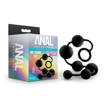 Anal Adventures Platinum Silicone Large Anal Beads - One Stop Adult Shop