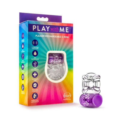 Play with Me Pleaser Rechargeable C Ring Purple - One Stop Adult Shop