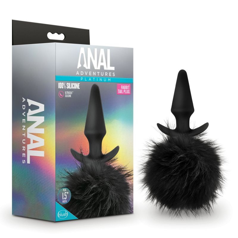 Anal Adventures Platinum Rabbit Tail Plug - One Stop Adult Shop