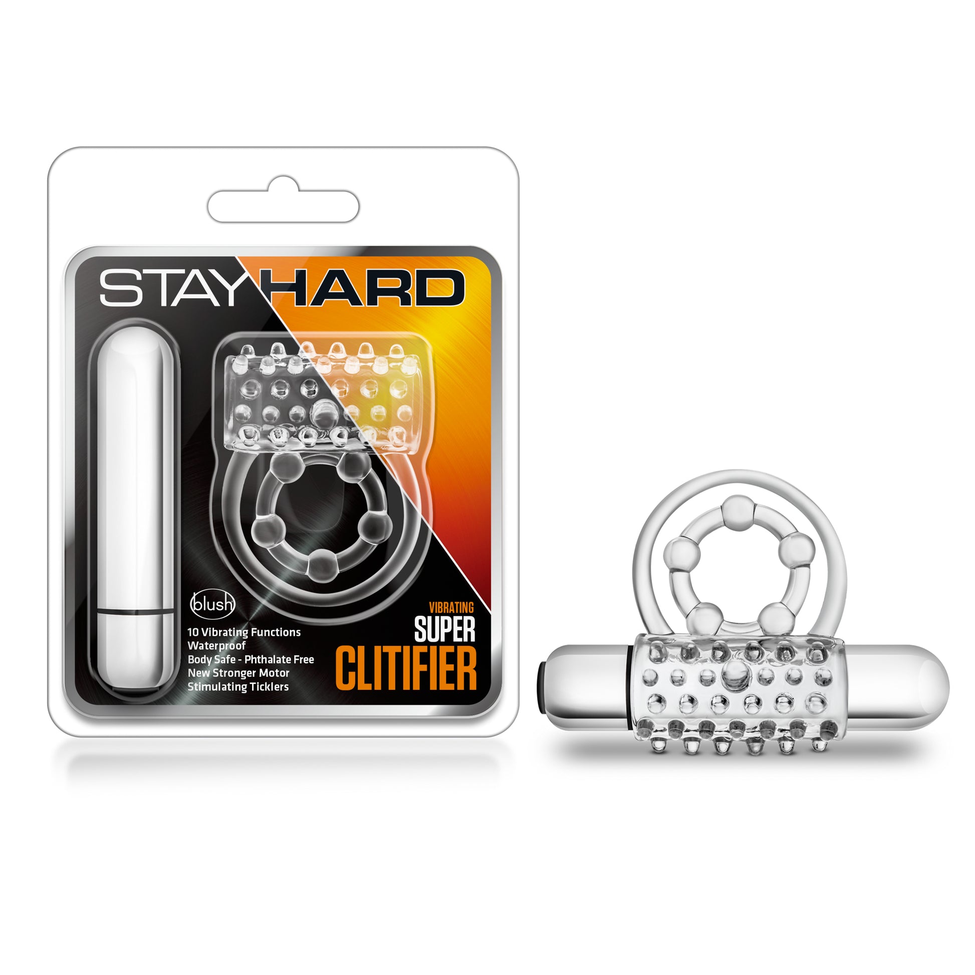 Stay Hard Vibrating Super Clitifier Clear - One Stop Adult Shop