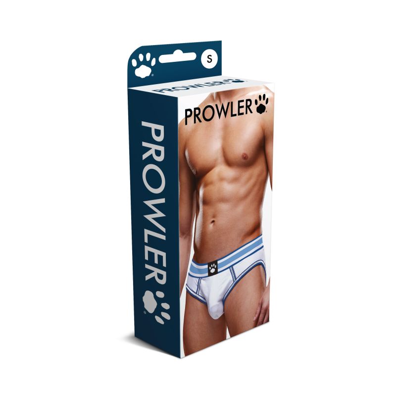 Prowler Open Back Brief White/Blue - One Stop Adult Shop