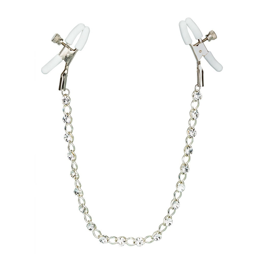 Nipple Play Crystal Chain Nipple Clamps - One Stop Adult Shop