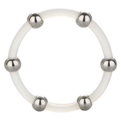 Steel Beaded Silicone Ring - X-Large - One Stop Adult Shop