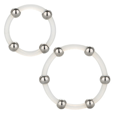 Steel Beaded Silicone Ring Set - One Stop Adult Shop