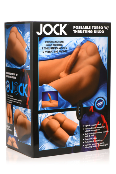 Jock Poseable Torso w/ Thrusting Dildo Medium - One Stop Adult Shop