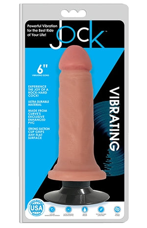 JOCK 6" Vibrating Dong No Balls Vanilla - One Stop Adult Shop