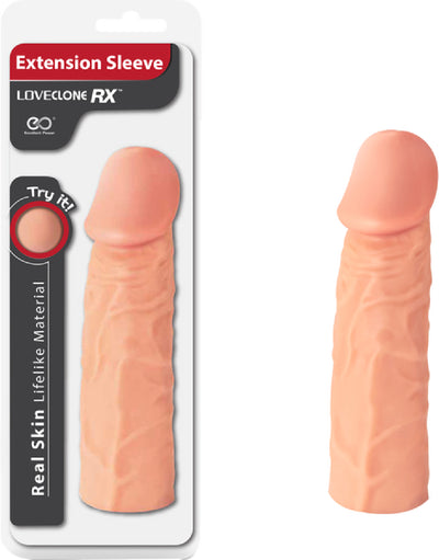 Loveclone RX 7" Extension Sleeve Flesh - One Stop Adult Shop