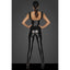 Power Wetlook Overall w Tulle Panel - One Stop Adult Shop