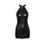 Snake Wetlook Mini Dress w Front Zipper - One Stop Adult Shop