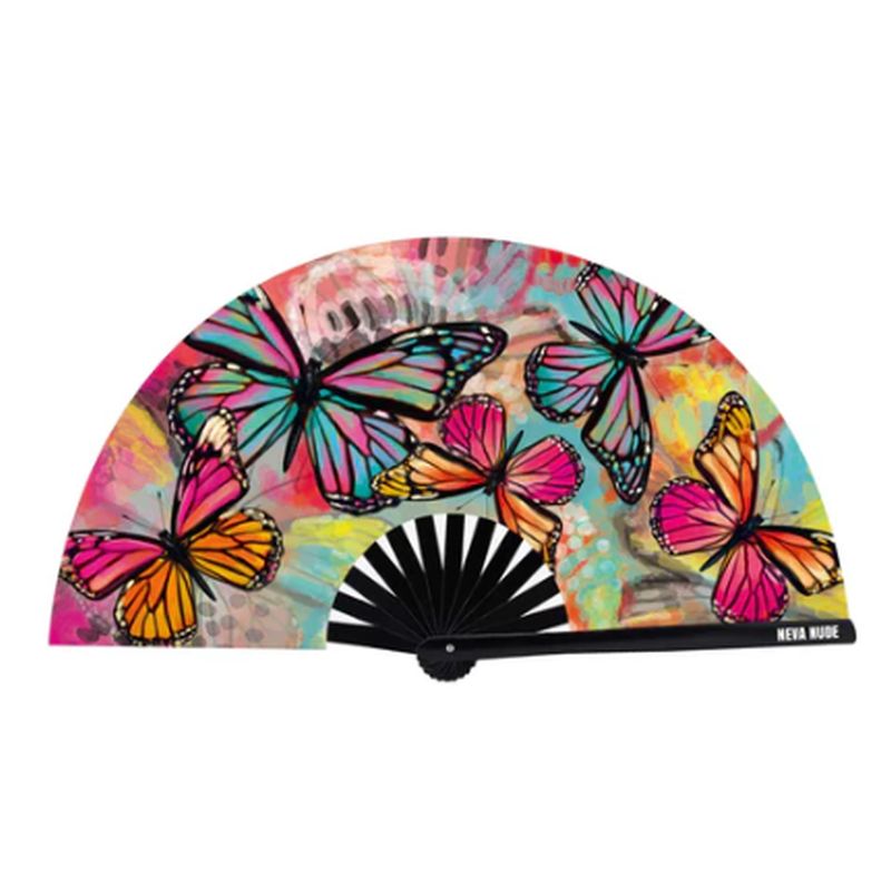 Flutter By Butterfly Blacklight Folding Fan - One Stop Adult Shop