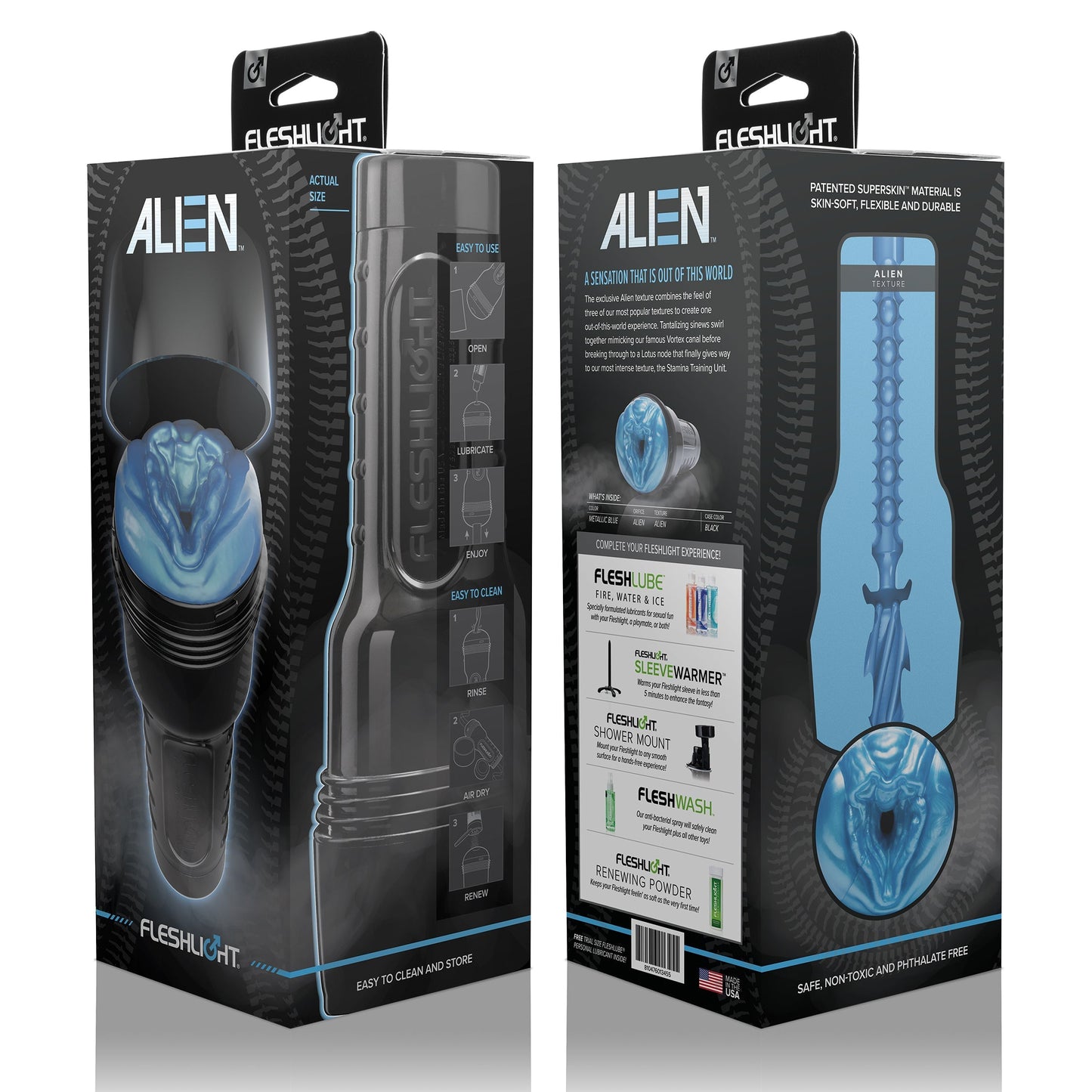 Fleshlight Freaks Alien Blue Metallic - One Stop Adult Shop