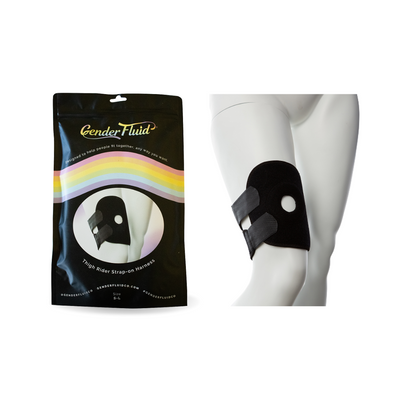 Gender Fluid Thigh Rider Strap-on Harness S-L Black - One Stop Adult Shop