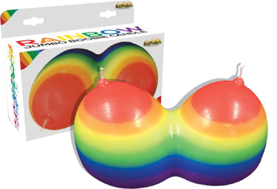 Rainbow Jumbow Boobie Candle - One Stop Adult Shop