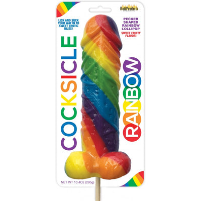 Rainbow Cocksicle Lollipop - One Stop Adult Shop