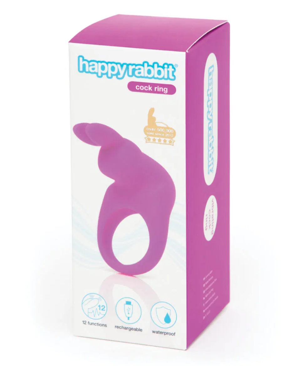 Happy Rabbit Rechargeable Cock Ring Purple - One Stop Adult Shop