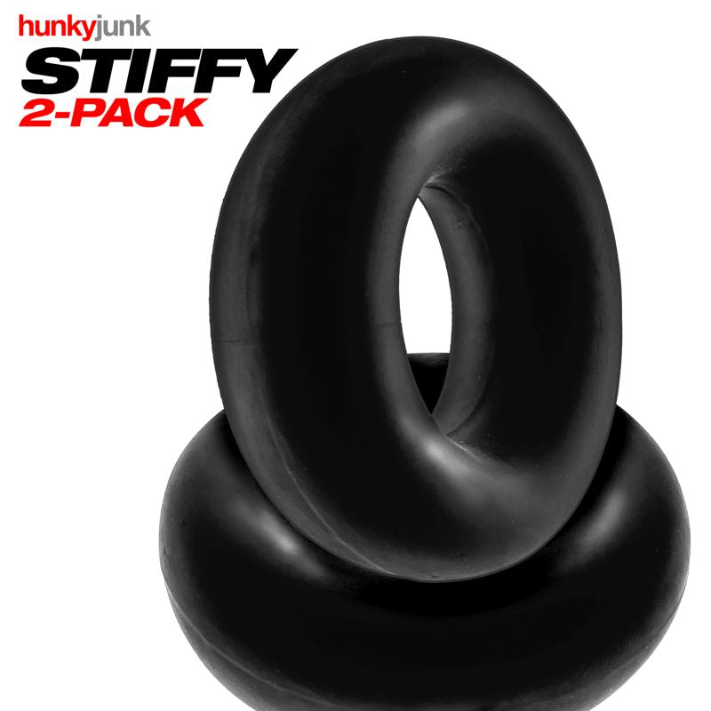 Hunky Junk Stiffy 2 Pc Bulge Cockrings Tar Ice - One Stop Adult Shop