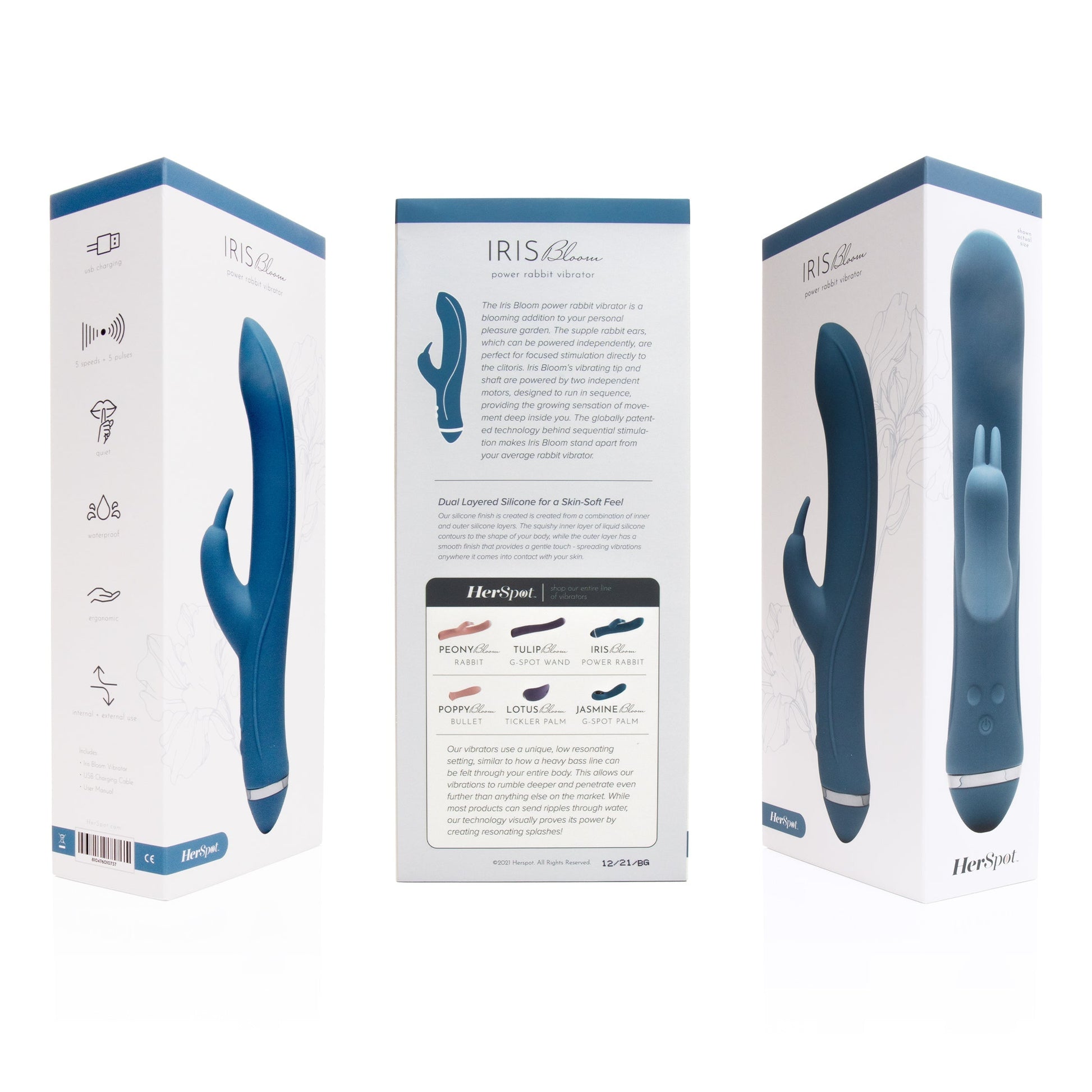 Iris Bloom Power Rabbit Vibrator - One Stop Adult Shop