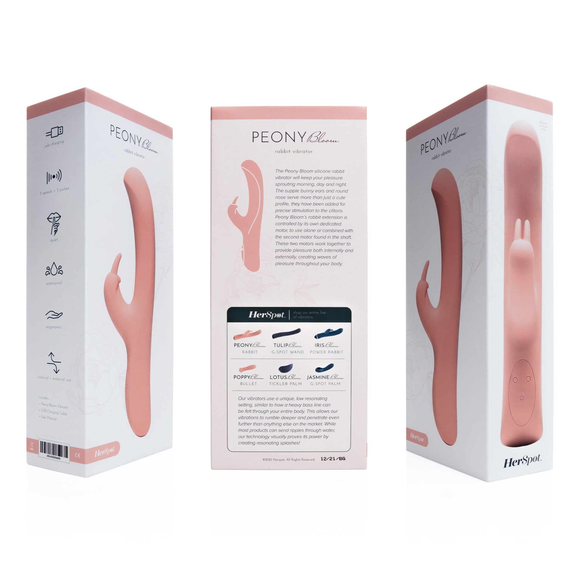 Peony Bloom Rabbit Vibrator - One Stop Adult Shop