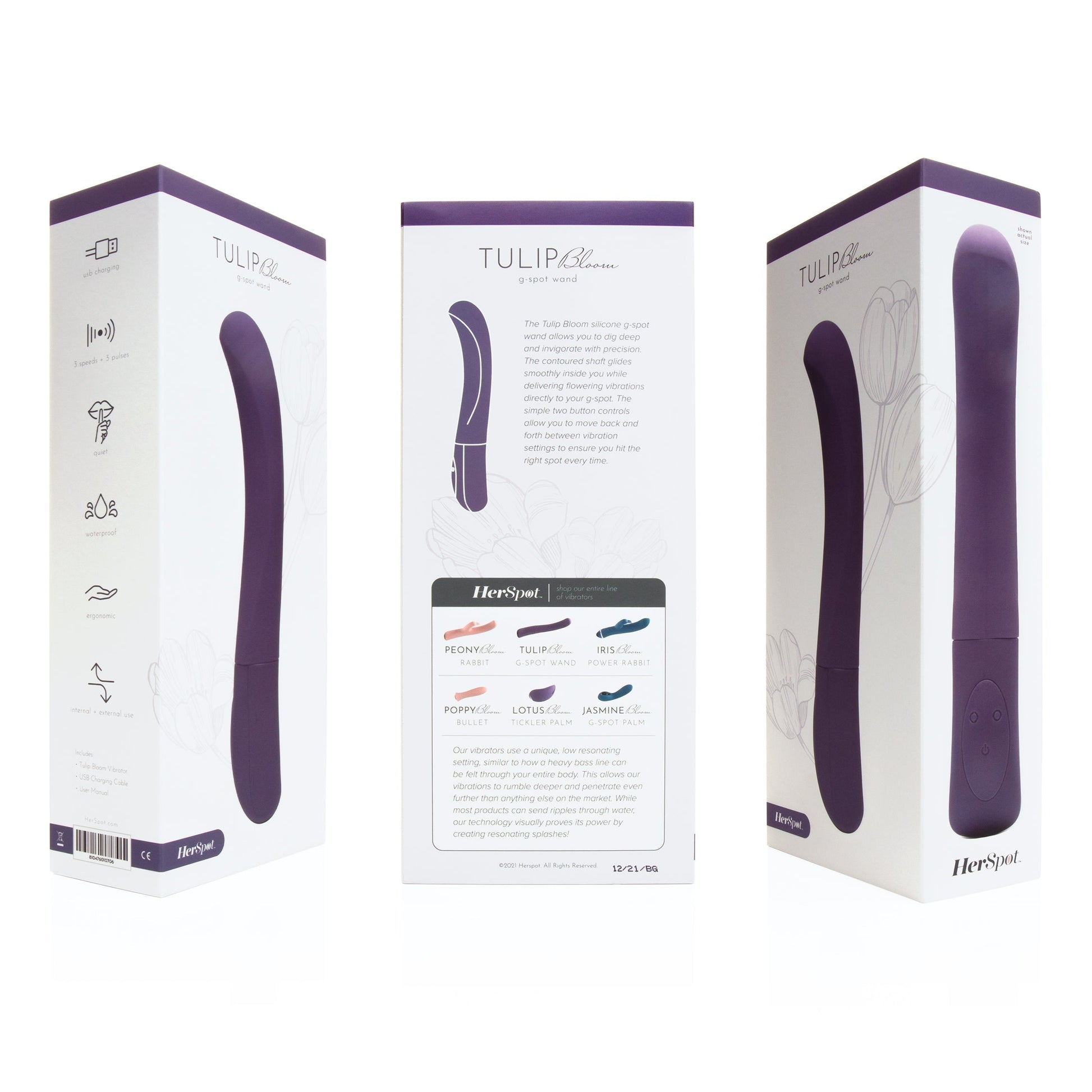 Tulip Bloom G-Spot Wand Vibrator - One Stop Adult Shop
