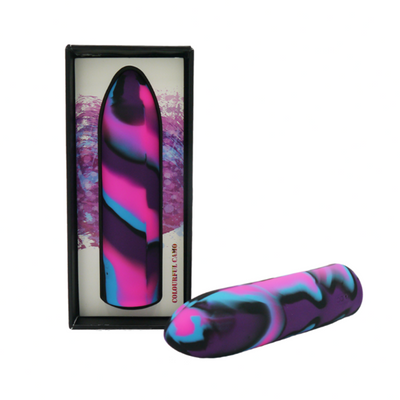 Colourful Camo Tracer Bullet Rechargeable Blue - One Stop Adult Shop