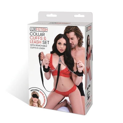 Lux Fetish Collar And Cuff - One Stop Adult Shop
