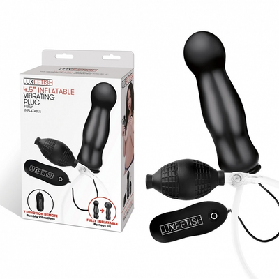 Lux Fetish 4.5" Inflatable Vibrating Plug - One Stop Adult Shop