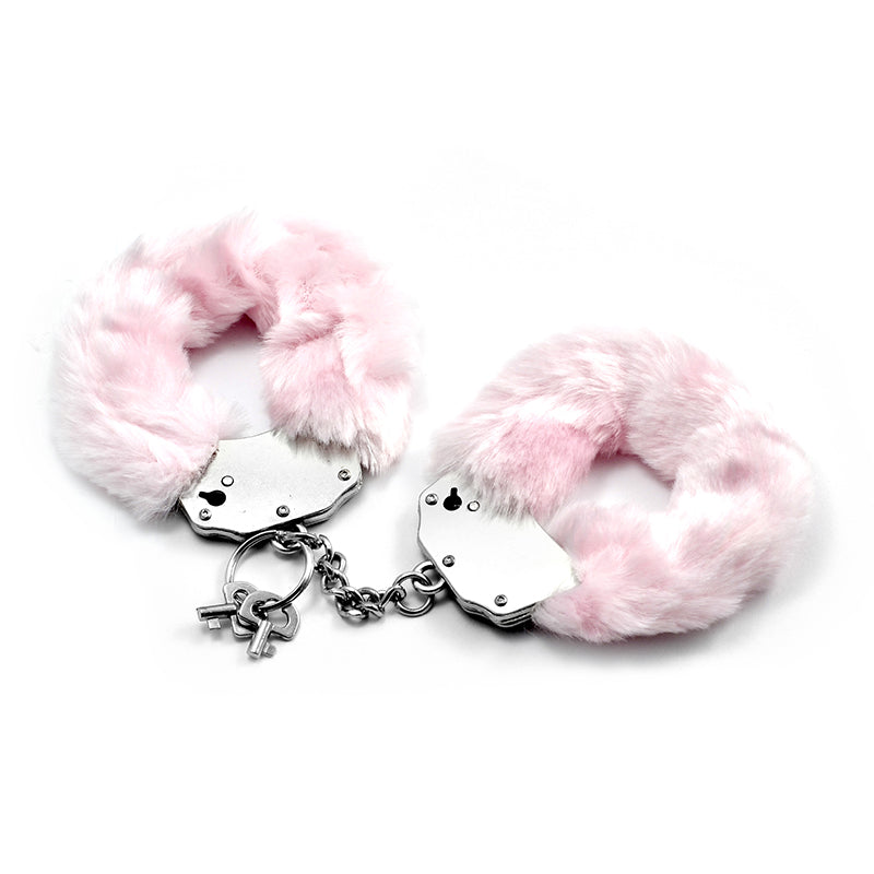 Fetish Pleasure Fluffy Hand Cuffs Pink - One Stop Adult Shop