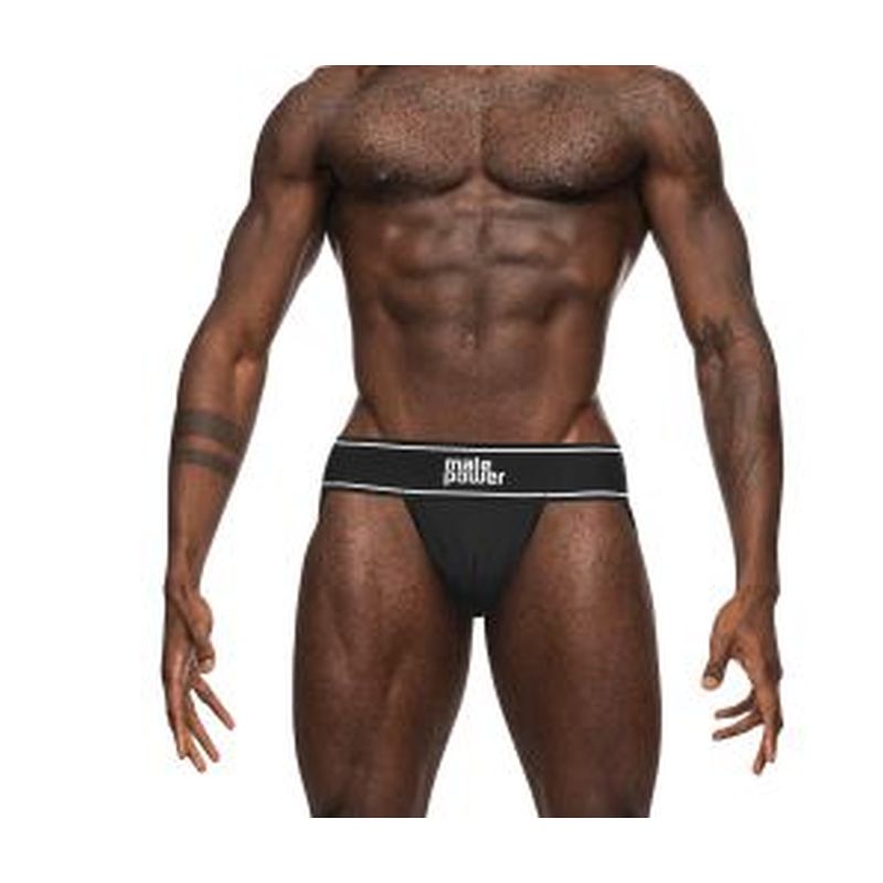 Male Power Modal Rib Jock Black - One Stop Adult Shop