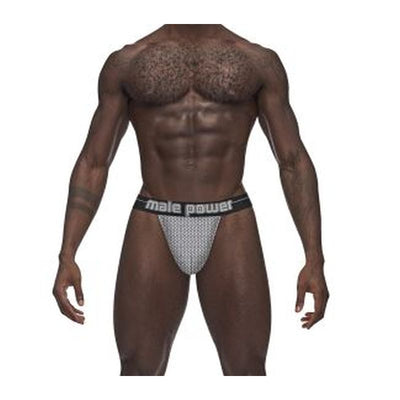 Male Power Sexagon Micro V Thong Grey - One Stop Adult Shop