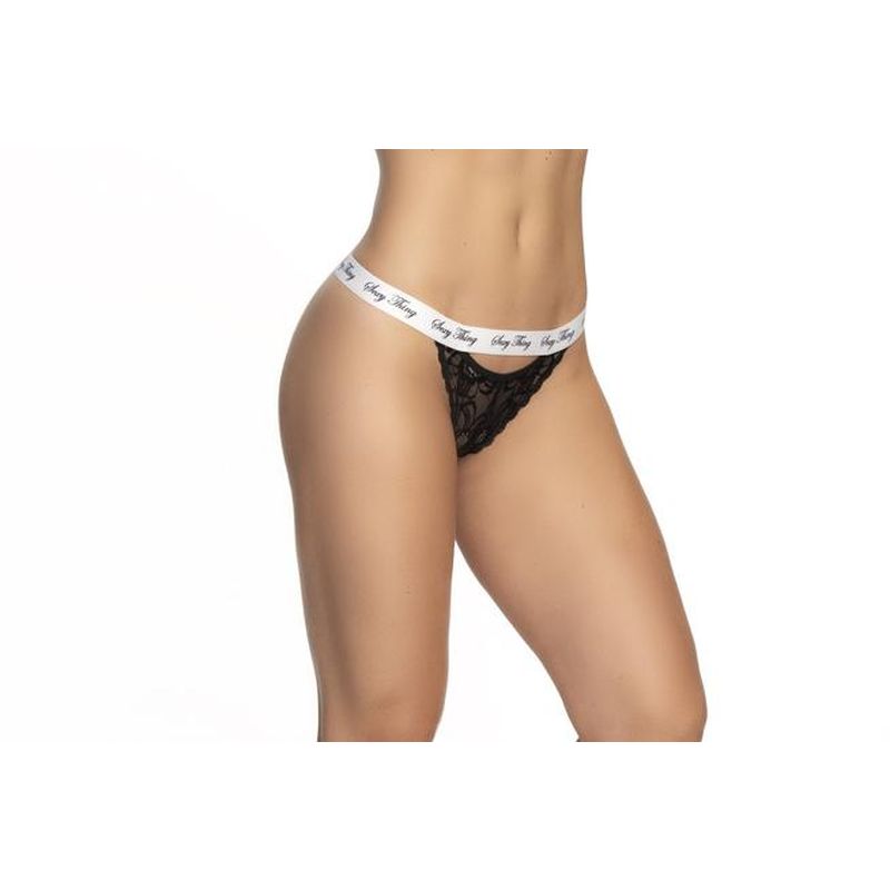 Lace Keyhole V Back Pantie Black - One Stop Adult Shop