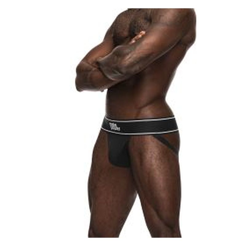 Male Power Modal Rib Jock Black - One Stop Adult Shop