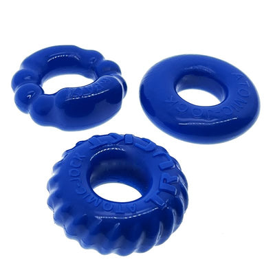 Bonemaker 3 Pc Cockring Set Pool Blue - One Stop Adult Shop