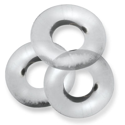 Fat Willy 3 Pc Jumbo Cockrings Clear - One Stop Adult Shop