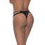 Cross Strap Split Thong Black - One Stop Adult Shop
