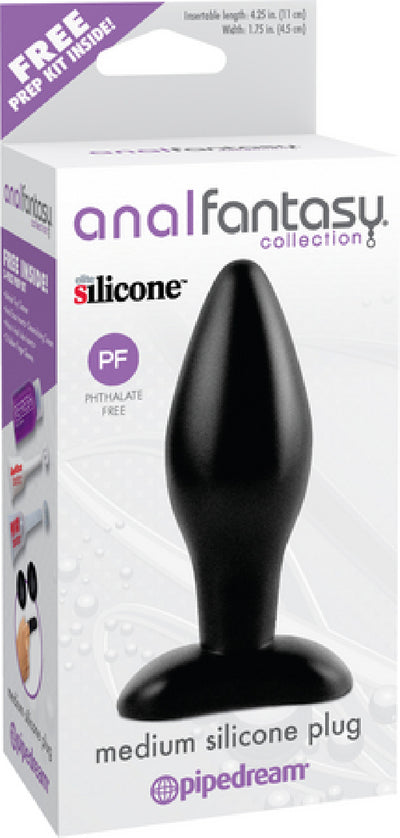 AFC Medium Silicone Plug Black - One Stop Adult Shop