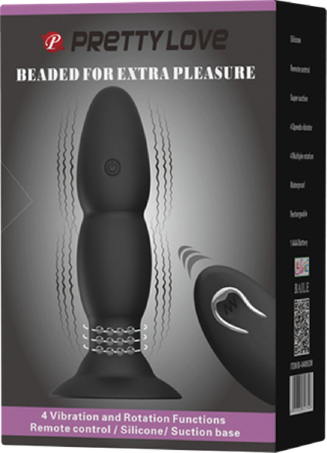 PrettyLove - Beaded For Extra Pleasure Remote Butt Plug - One Stop Adult Shop