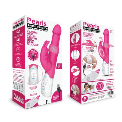 Rabbit Essentials Rechargeable Pleasure Pearls Rabbit - Hot Pink - One Stop Adult Shop