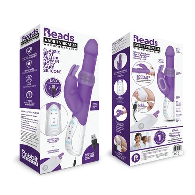 Rabbit Essentials Rechargeable Pleasure Beads Rabbit - Hot Purple - One Stop Adult Shop