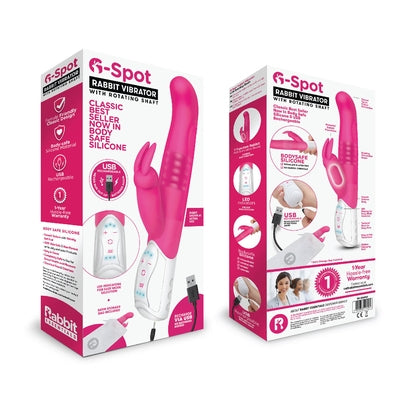 Rabbit Essentials Rechargeable G-Spot Rabbit - Hot Pink - One Stop Adult Shop