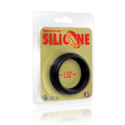 Wide Donut Black Cock Ring 38mm - One Stop Adult Shop