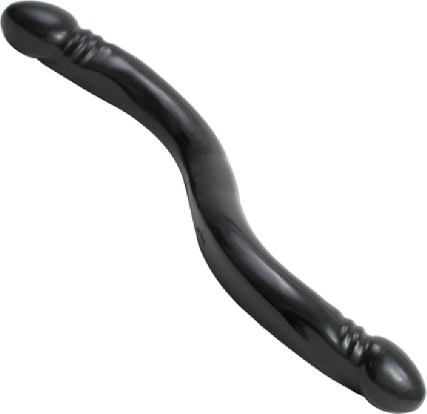 Smooth Double Header Dong 18" (Black) - One Stop Adult Shop