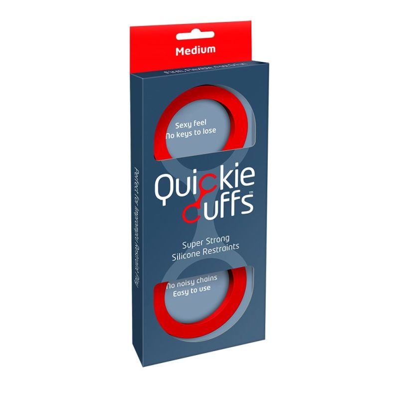 Quickie Cuffs Medium Red - One Stop Adult Shop