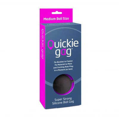 Quickie Gag Medium Ball Black - One Stop Adult Shop
