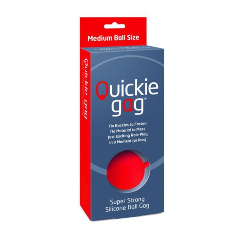 Quickie Gag Medium Ball Red - One Stop Adult Shop