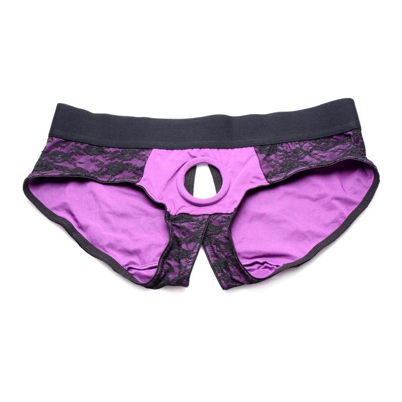 Lace Envy Panty Harness Purple L/XL - One Stop Adult Shop