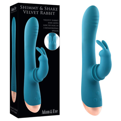 Adam & Eve SHIMMY & SHAKE VELVET RABBIT - One Stop Adult Shop