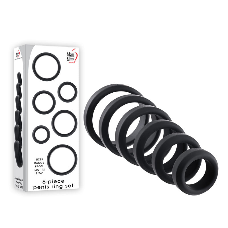 Adam & Eve 6-PIECE PENIS RING SET - One Stop Adult Shop