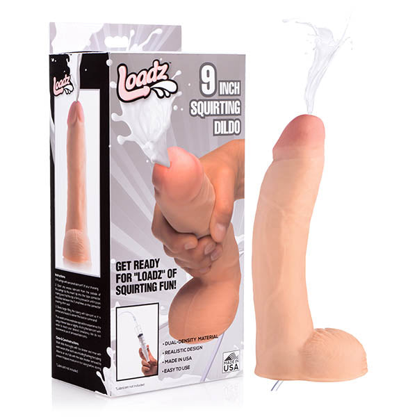 Squirtz 9'' Realistic Dual Density Squirting Dildo - One Stop Adult Shop