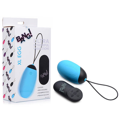 Bang! - XL Silicone Vibrating Egg (Blue) - One Stop Adult Shop
